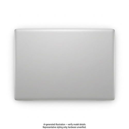 AI-generated representative laptop top view; model details unverified